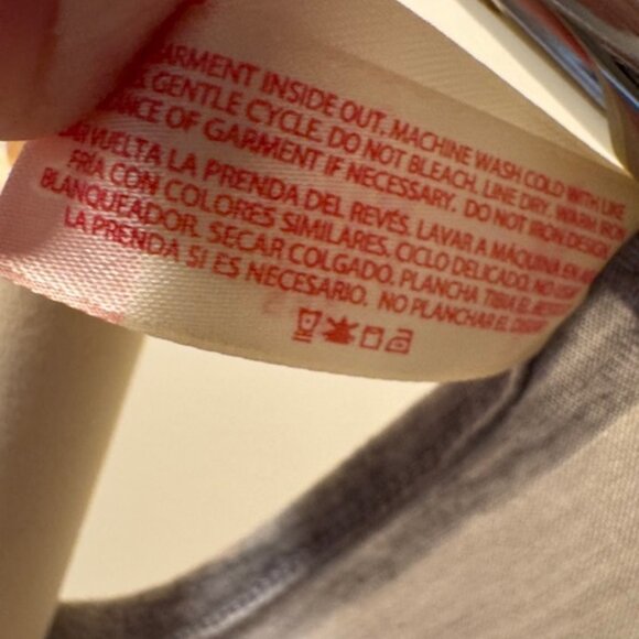 No Boundaries Butterfly Graphic T-Shirt Gray Stripe Cap Sleeve Top Juniors M 7/9 - Picture 4 of 5